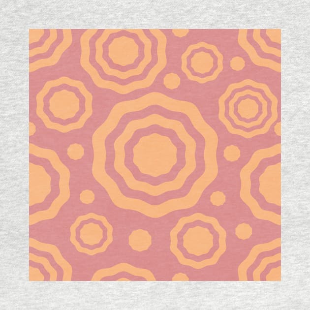 Peach flower circle pattern by Annka47